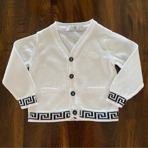 Versace Young Knit Cardigan Greca Logo
